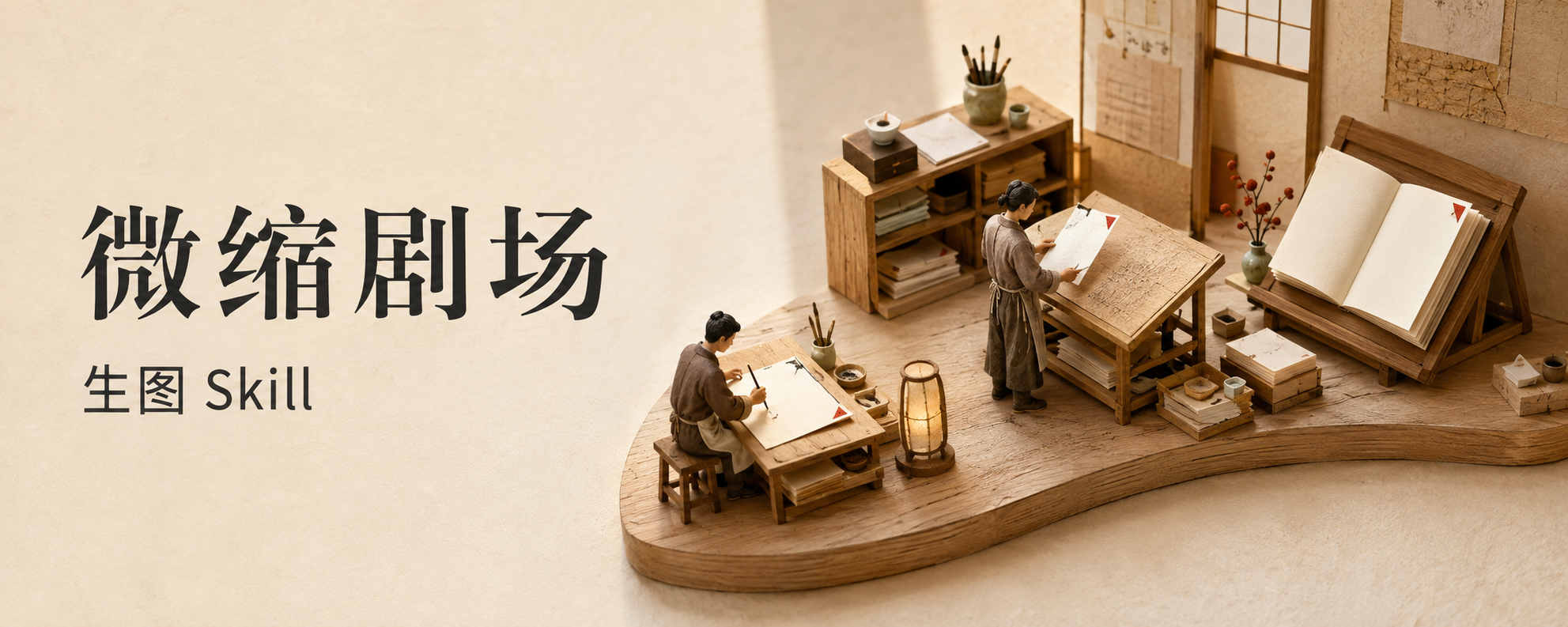 微缩剧场生图 Skill 封面
