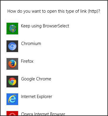 select default browser