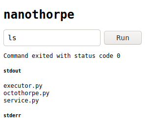 Nanothorpe frontend