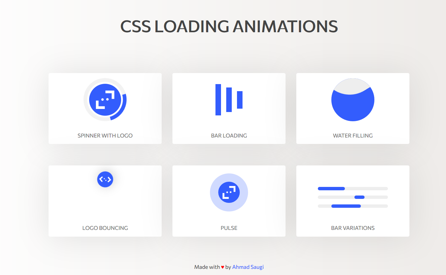 GitHub - zuramai/css-loadings: Loading Animation Created With Pure CSS