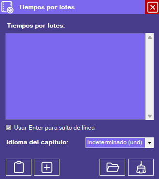 Capítulos por lote