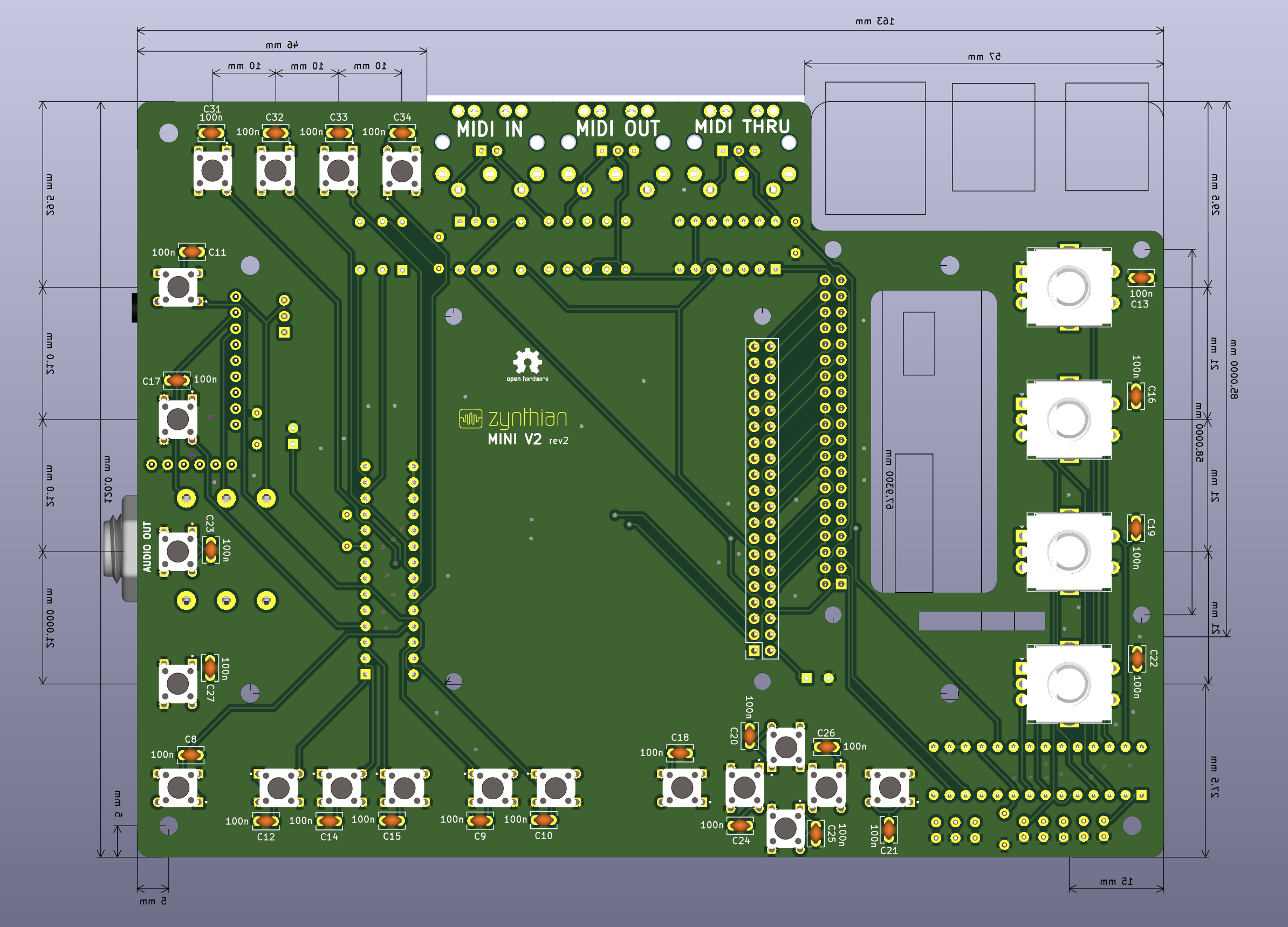 Zynthian mini v2 20 buttons short, from the project README