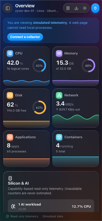 Overview on a phone