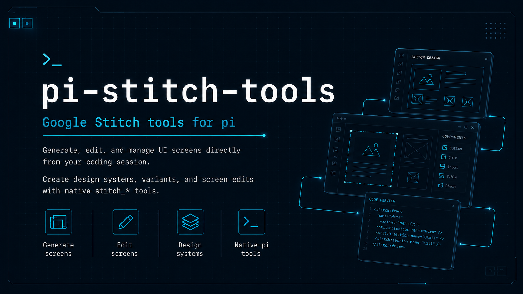 @zyvra-labs/pi-stitch-tools screenshot 1