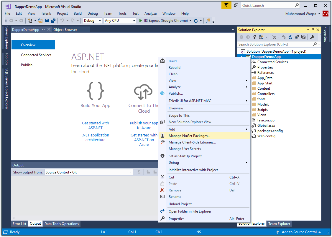 create mvc project