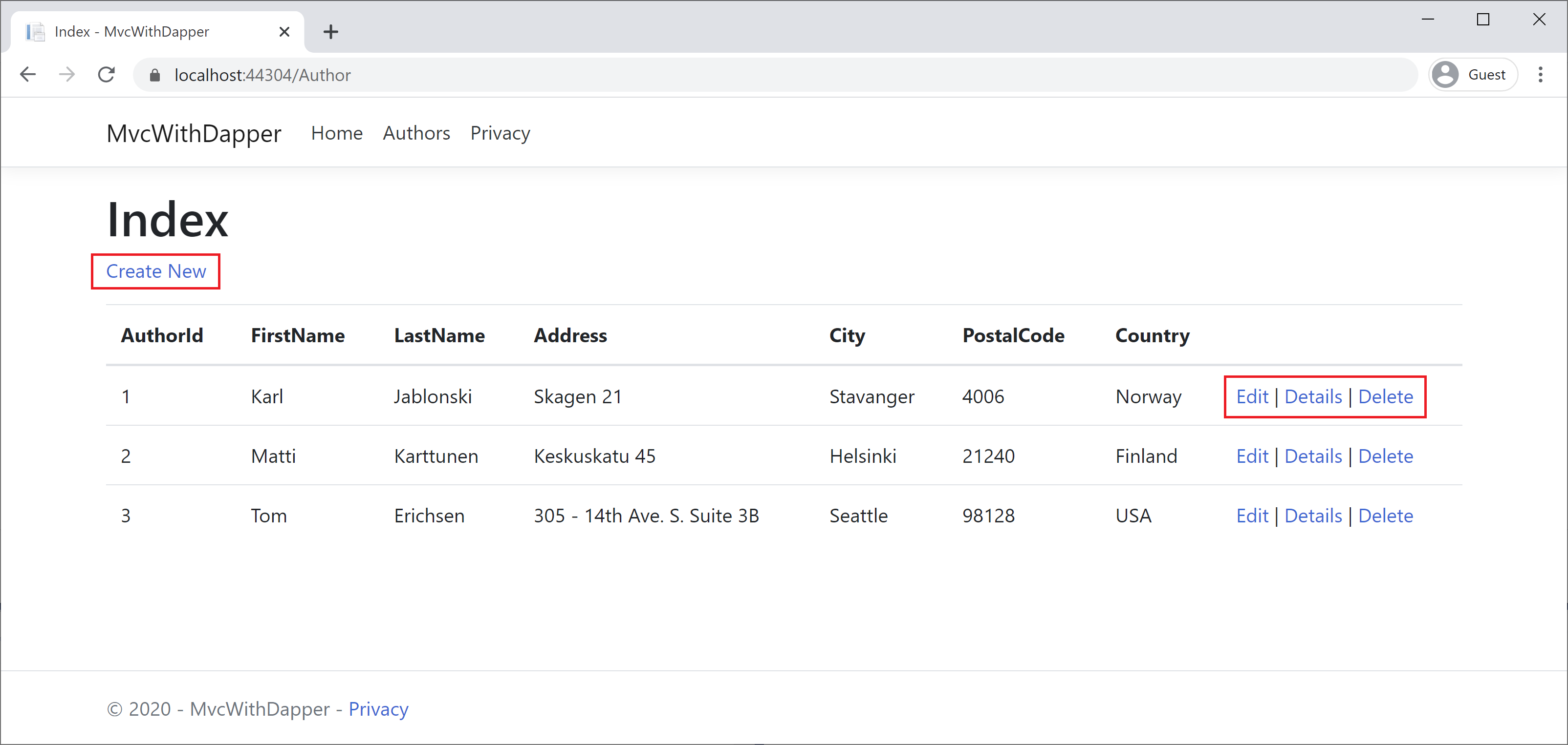 Dapper MVC Basic CRUD Functionality Dapper with mvc Tutorial