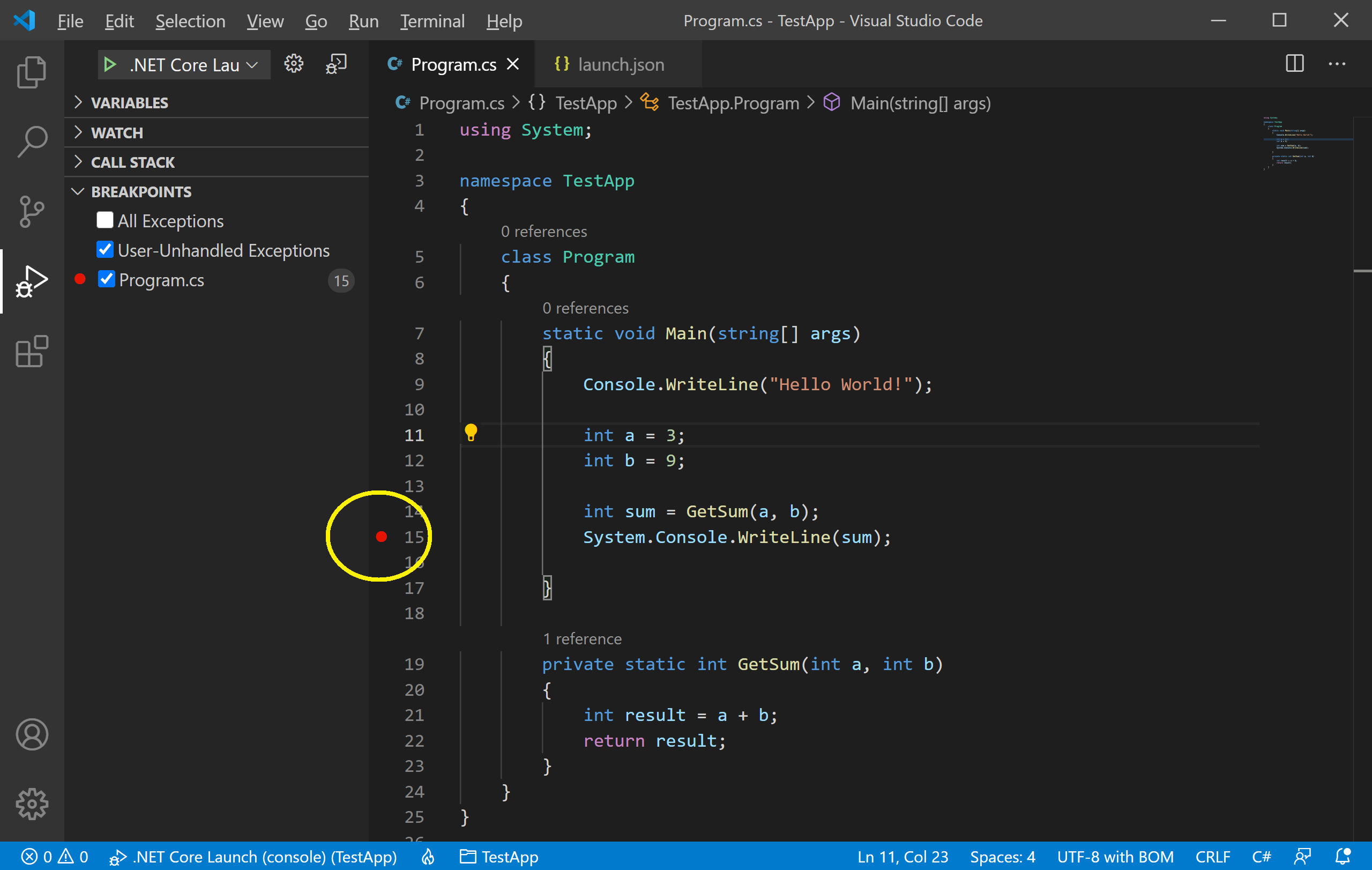 how to open a file in visual studio code debugger