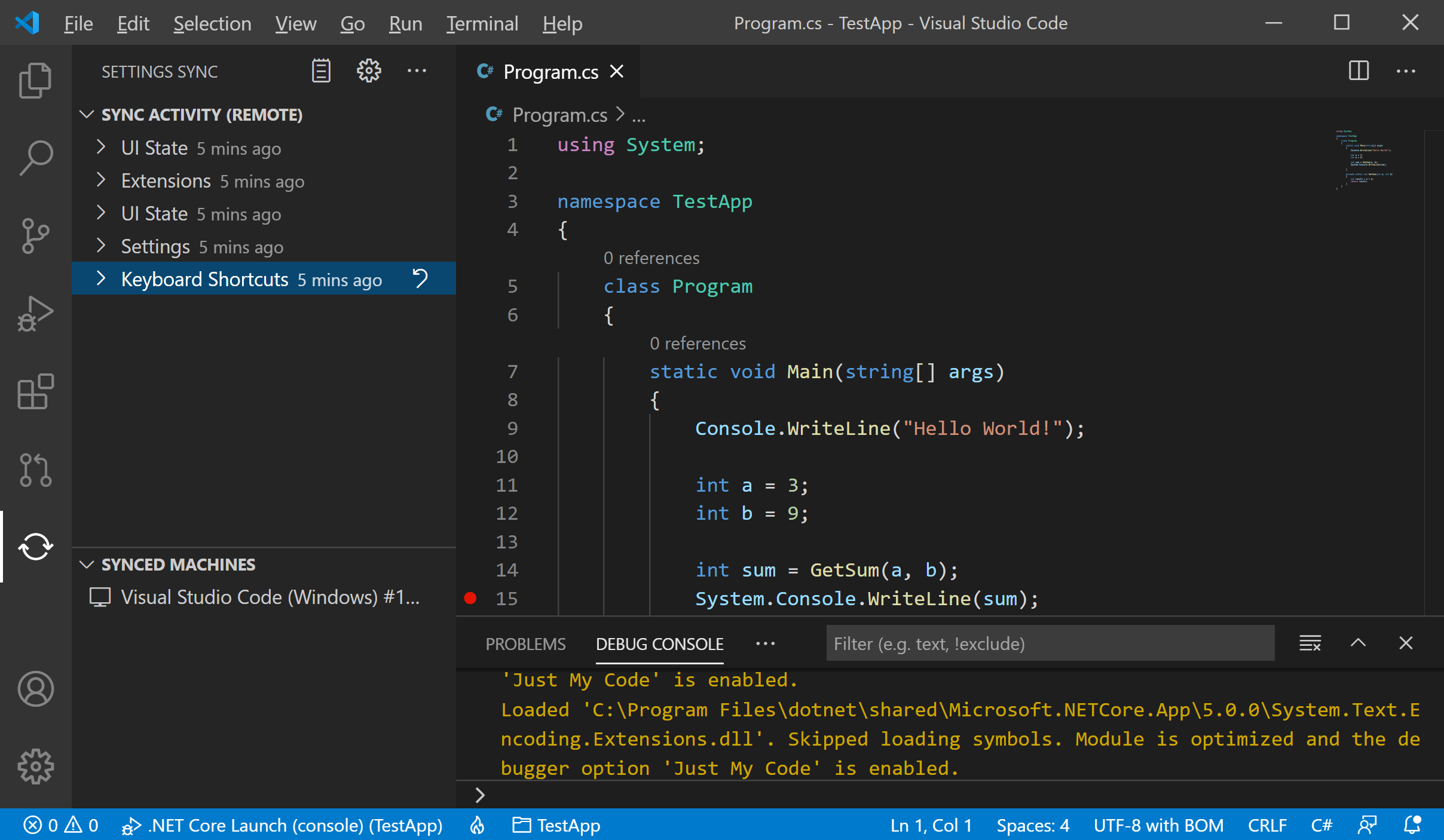 visual studio code github sync with repo