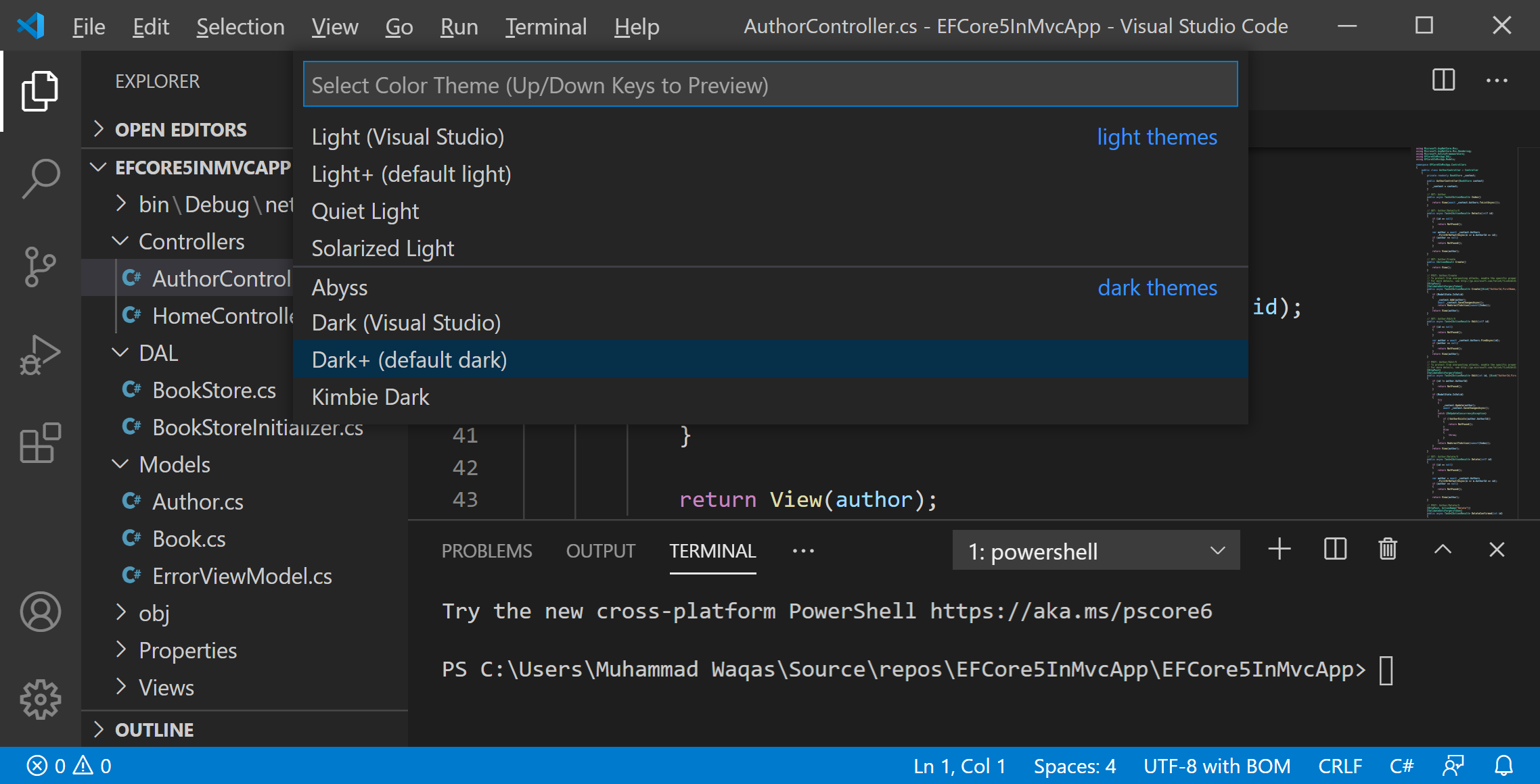 Visual Studio Code - Themes | visual-studio-code Tutorial