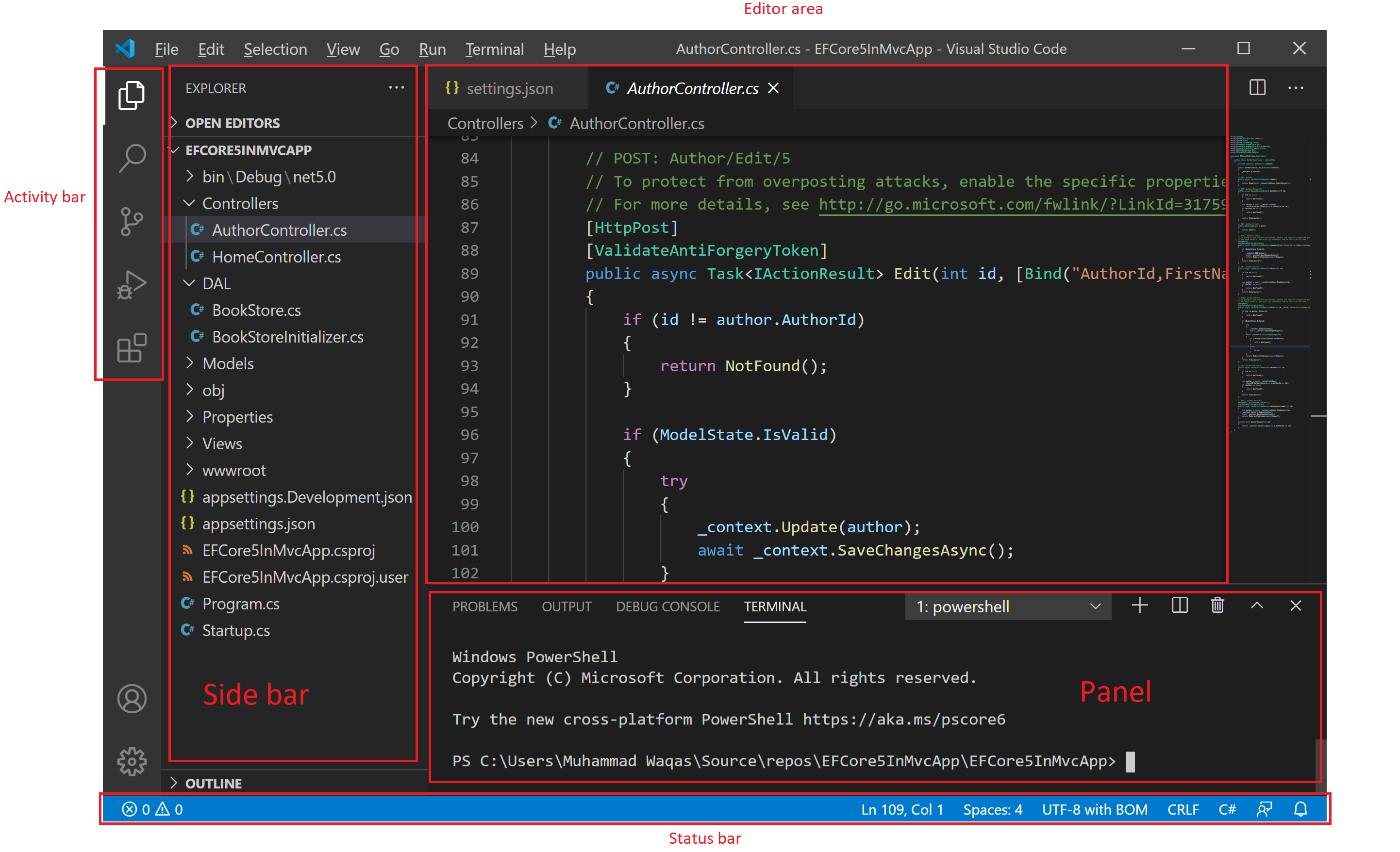 Visual Studio Code User Interface visual-studio-code Tutorial